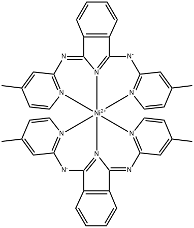 Nickel, bis[N-(4-methyl-2-pyridinyl-κN)-1-[(4-methyl-2-pyridinyl-κN)imino]-1H-isoindol-3-aminato-κN2]-, (OC-6-1'3)- Structure