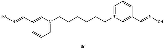 -HEXAMETHYLENEBIS(3-HYDROXYIMINO-METHYLPYRIDINIUM BROMIDE) 化学構造式