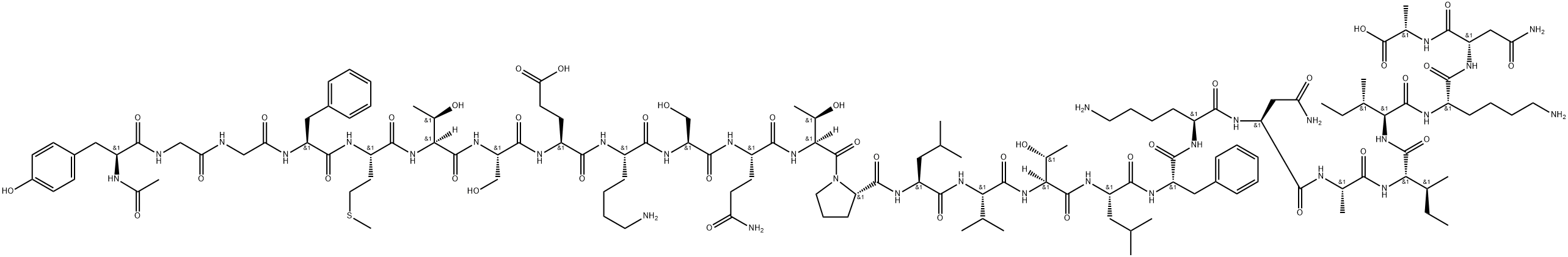 alpha-N-acetyl beta-endorphin (1-26),78325-28-7,结构式