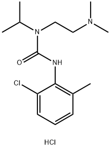 1-(6-Chloro-o-tolyl)-3-(2-(dimethyl-amino) ethyl)-3-isopropylurea hydrochloride,78371-98-9,结构式