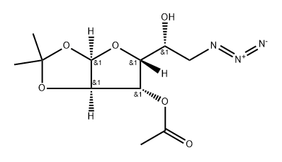 α-D-Glucofuranose, 6-azido-6-deoxy-1,2-O-(1-methylethylidene)-, 3-acetate Structure