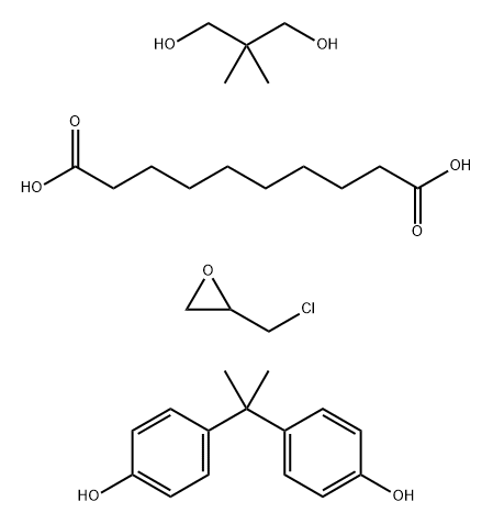 Decanedioic acid, polymer with (chloromethyl)oxirane, 2,2-dimethyl-1,3-propanediol and 4,4-(1-methylethylidene)bisphenol,78705-33-6,结构式
