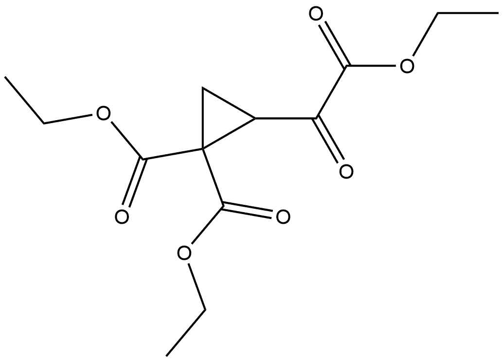 1,1-Cyclopropanedicarboxylic acid, 2-(2-ethoxy-2-oxoacetyl)-, 1,1-diethyl ester Struktur