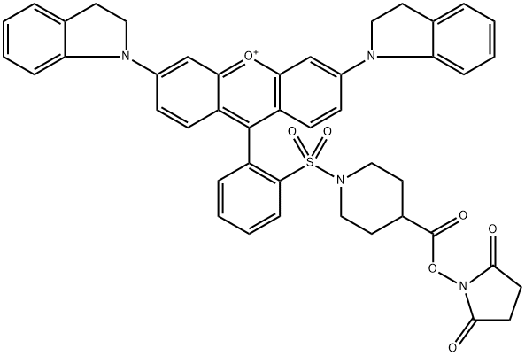 788146-37-2 Xanthylium, 3,6-bis(2,3-dihydro-1H-indol-1-yl)-9-[2-[[4-[[(2,5-dioxo-1-pyrrolidinyl)oxy]carbonyl]-1-piperidinyl]sulfonyl]phenyl]-