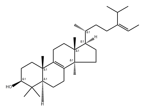 Lanost-8-en-3-ol, 24-ethylidene-, (3β,24Z)- Structure