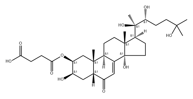 ecdysone 2-hemisuccinate 化学構造式
