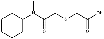 Acetic acid, 2-[[2-(cyclohexylmethylamino)-2-oxoethyl]thio]- Struktur