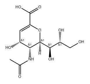2,3-dehydro-4-epi-N-acetylneuraminic acid 结构式
