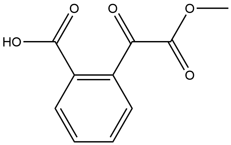 Benzeneacetic acid, 2-carboxy-α-oxo-, 1-methyl ester Structure