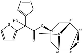 (1R,2R,4S,5S,7r)-9-methyl-3-oxa-9-azatricyclo[3.3.1.02,4]nonan-7-yl 2-hydroxy-2,2-di(thiophen-2-yl)acetate Structure