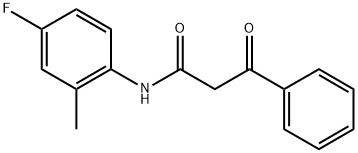 N-(4-氟-2-甲基苯基)-3-氧代-3-苯基丙酰胺, 793679-40-0, 结构式