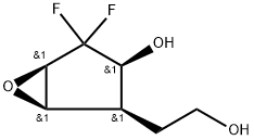 6-Oxabicyclo[3.1.0]hexane-2-ethanol,4,4-difluoro-3-hydroxy-,[1R-(1-alpha-,2-bta-,3-bta-,5-alpha-)]-(9CI) Structure