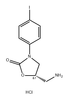 (S)-5-(aminomethyl)-3-(4-iodophenyl)oxazolidin-2-one hydrochloride 结构式