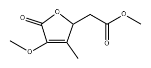 2-Furanaceticacid,2,5-dihydro-4-methoxy-3-methyl-5-oxo-,methylester,rel-(-)-(9CI) Structure