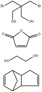 2,5-Furandione, polymer with 2,2-bis(bromomethyl)-1,3-propanediol, 1,2-ethanediol and 3a,4,7,7a-tetrahydro-4,7-methano-1H-indene Struktur