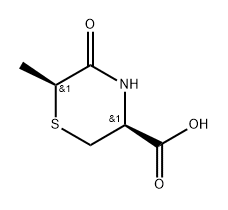 (3S-CIS)-6-甲基-5-氧代硫代吗啉-3-羧酸,79466-05-0,结构式