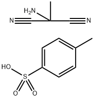 2-amino-2-methylpropanedinitrile 4-methylbenzene-1-sulfonic acid Struktur