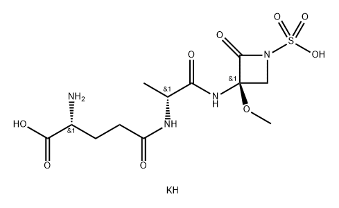 D-γGlu-D-Ala-[(3R)-3α-Methoxy-2-oxo-1-potassiosulfoazetidin-3-yl]-NH2 Structure