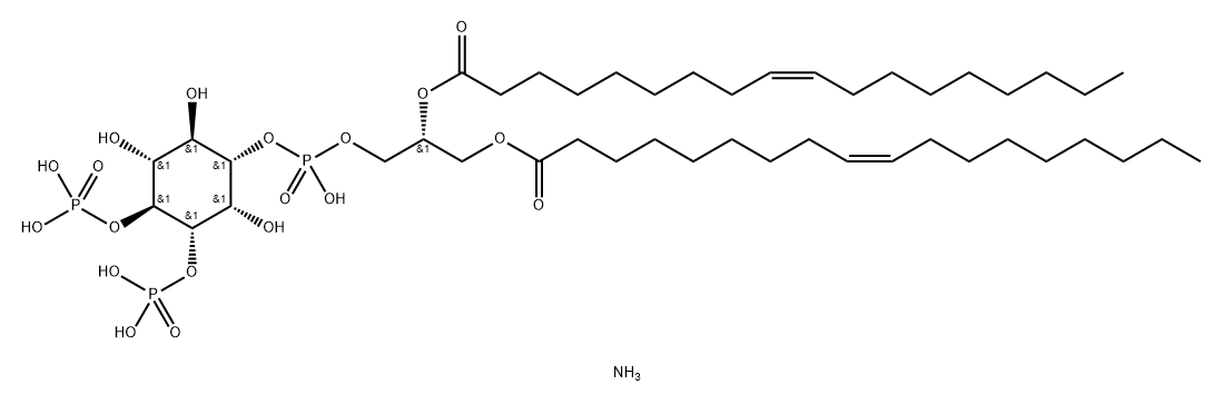 1,2-DIOLEOYL-SN-GLYCERO-3-PHOSPHO-(1'-MYO-INOSITOL-3',4'-BISPHOSPHATE) (AMMONIUM SALT);18:1 PI(3;4)P2,799268-54-5,结构式