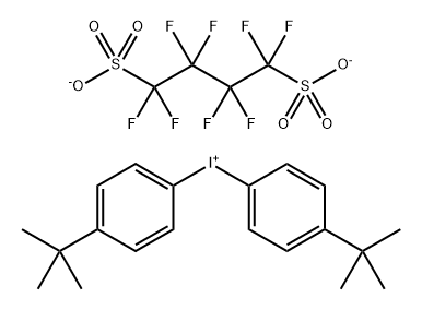 Iodonium, bis[4-(1,1-dimethylethyl)phenyl]-, 1,1,2,2,3,3,4,4-octafluoro-1,4-butanedisulfonate (2:1),799274-55-8,结构式