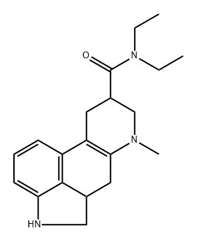 Ergoline-8-carboxamide, 5,10-didehydro-N,N-diethyl-2,3-dihydro-6-methyl-, (8.beta.)- Struktur