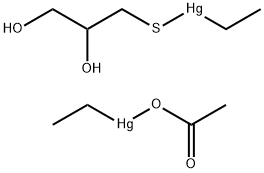Mercury, (acetato-O)ethyl-, mixt. with ethyl(3-mercapto-1,2-propanediolato-S)mercury,8003-38-1,结构式