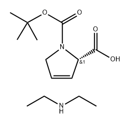(2S)-1-(tert-butoxycarbonyl)-2,5-dihydro-1H-pyrrole-2-carboxylic acid diethylammonium salt Struktur