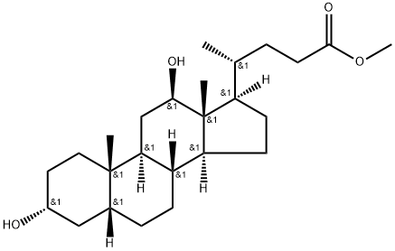 Cholan-24-oic acid, 3,12-dihydroxy-, methyl ester, (3α,5β,12β)- 化学構造式