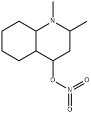 4-Quinolinol,1,2,3,4alpha,4aalpha,5,6,7,8,8abta-decahydro-1,2alpha-dimethyl-,nitrate(ester)(8CI) 结构式