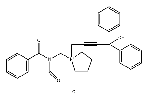 Pyrrolidinium, 1-[(1,3-dihydro-1,3-dioxo-2H-isoindol-2-yl)methyl]-1-(4-hydroxy-4,4-diphenyl-2-butyn-1-yl)-, chloride (1:1)
