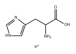 2-azaniumyl-3-(1H-imidazol-1-ium-4-yl)propanoate 结构式