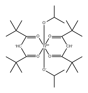 BIS(ISOPROPOXY)BIS(2,2,6,6-TETRAMETHYL-3,5-HEPTANEDIONATO) TITANIUM,80570-88-3,结构式
