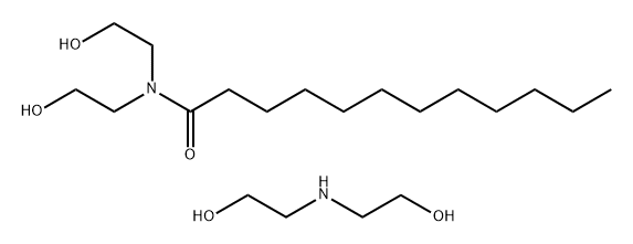 Dodecanamide, N,N-bis(2-hydroxyethyl)-, mixt. with 2,2'-iminobis[ethanol] (9CI) 化学構造式