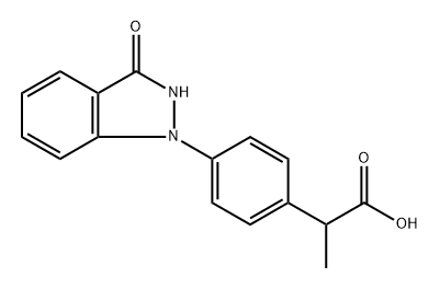 4-((3-hydroxy-1H-indazol-1-yl)phenyl)-2-methylacetic acid Structure