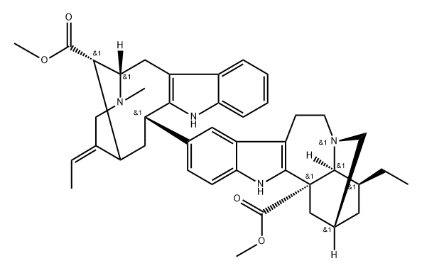 Ibogamine-18-carboxylic acid, 12-((3alpha)-17-methoxy-17-oxovobasan-3- yl)-, methyl ester Structure