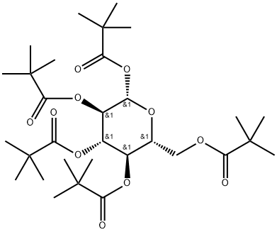 β-D-Glucopyranose, pentakis(2,2-dimethylpropanoate) Structure