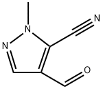 4-甲酰基-1-甲基-1H-吡唑-5-腈, 81303-56-2, 结构式