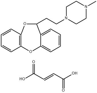 4-Methyl 2-(dibenzo(b,e) 1,4-dioxepin-11-yl)ethyl 1-piperazine difumar ate [French],81320-31-2,结构式