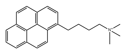 4-(1-ピレニル)ブチルトリメチルアミニウム 化学構造式