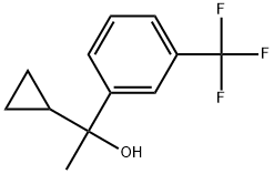 α-Cyclopropyl-α-methyl-3-(trifluoromethyl)benzenemethanol Structure