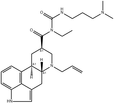 (82)-N-[[[3-(Dimethylamino)propyl]amino]carbonyl]-N-ethyl-6-(2-propen-1-yl)-ergoline-8-carboxamide Struktur