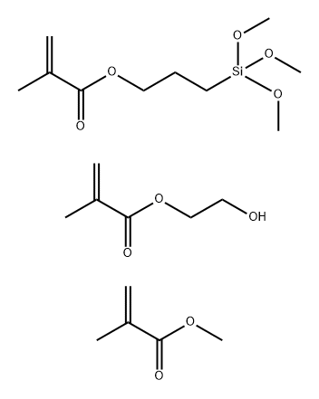 2-甲基-2-丙烯酸-2-羟基乙酯与醋酸乙烯基酯和2-甲基丙烯酸3-(三甲氧基甲硅烷基)丙基酯的聚合物,81503-75-5,结构式