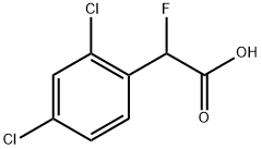 Benzeneacetic acid, 2,4-dichloro-α-fluoro- 化学構造式