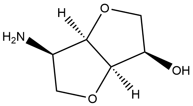2-Amino-1,4:3,6-dianhydro-2-deoxy-D-mannitol Struktur