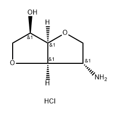 (3R,3aR,6S,6aR)-6-aminohexahydrofuro[3,2-b]furan-3-ol hydrochloride 结构式