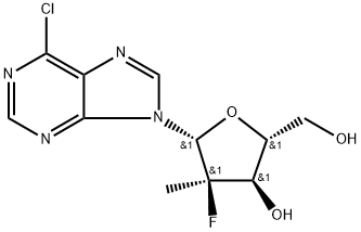 6-Chloro-9-(2'-deoxy-2'-fluoro-2-C-Methyl-beta-D-ribofuranosyl)-9H-purine Struktur