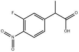 Benzeneacetic acid, 3-fluoro-α-methyl-4-nitro-, 81937-32-8, 结构式