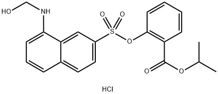 82010-80-8 Isopropyl 8-((((hydroxymethyl)amino)-2-napthalenyl)sulfonyl)salicylate, hydrogen chloride