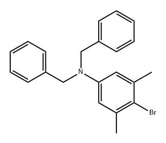 Benzenemethanamine, N-(4-bromo-3,5-dimethylphenyl)-N-(phenylmethyl)-,82051-86-3,结构式
