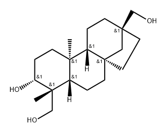 17-Norkaurane-3,18-diol, 13-(hydroxymethyl)-, (3α,4α,8β,13β)- (9CI),82053-71-2,结构式